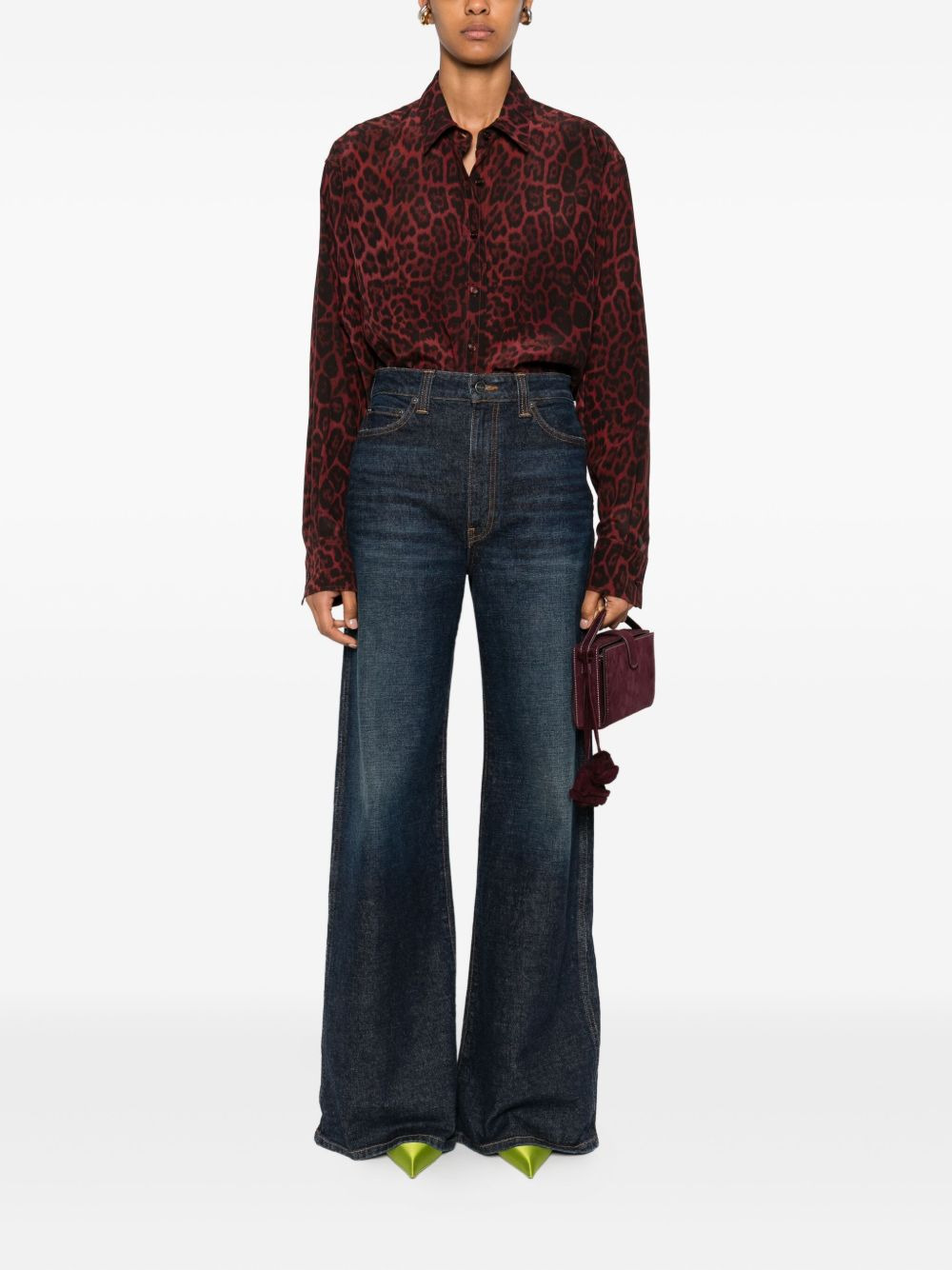 leopard-print buttoned shirt - 2