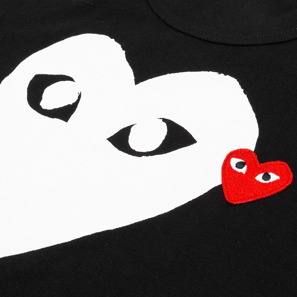 COMME DES GARCONS PLAY WOMEN'S EMBLEM HEART T-SHIRT - BLACK - 4