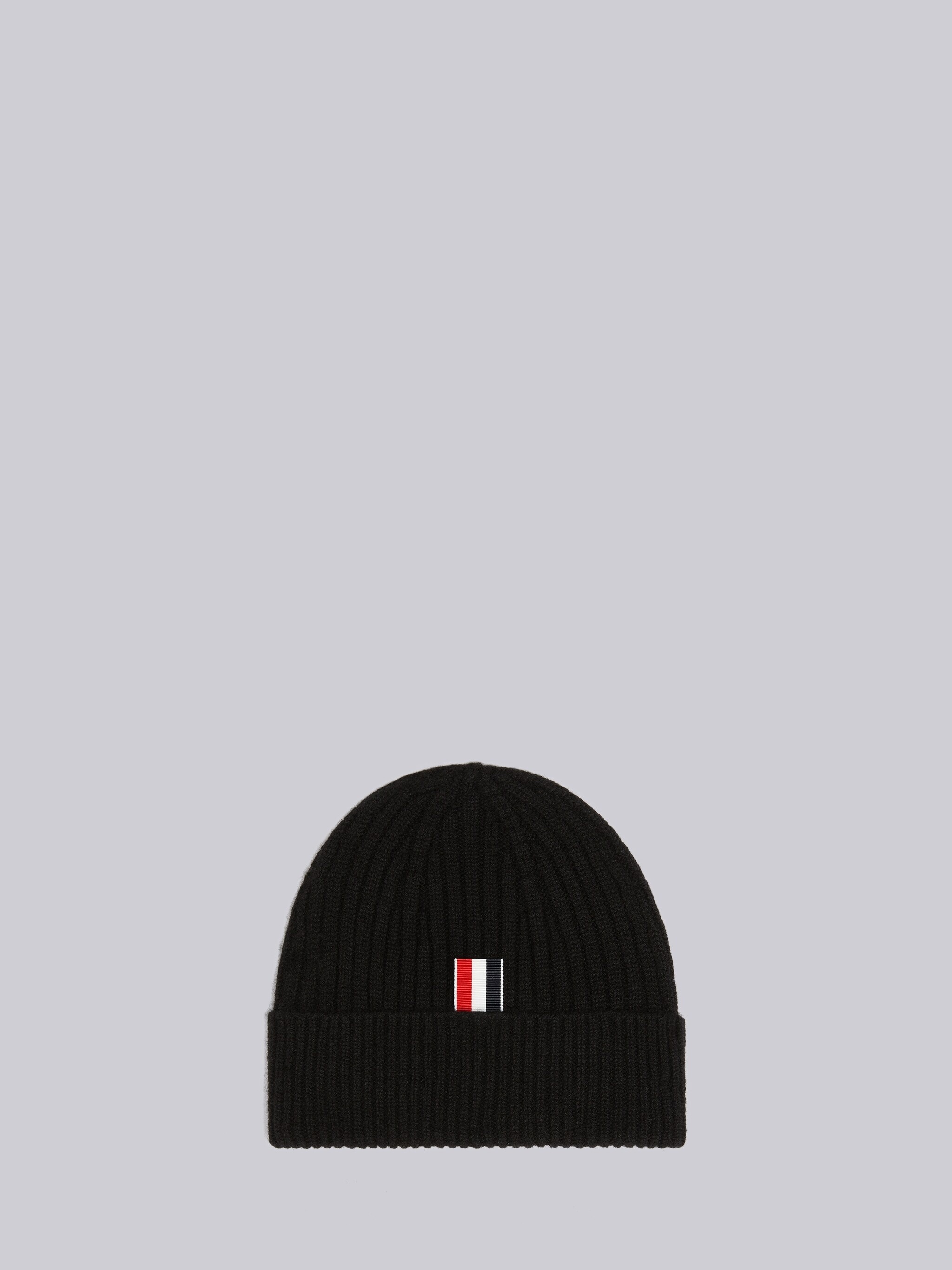 Black Cashmere 4-Bar Knit Hat - 2