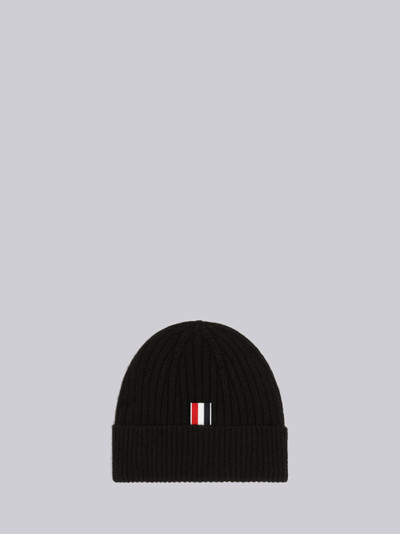 Thom Browne Black Cashmere 4-Bar Knit Hat outlook
