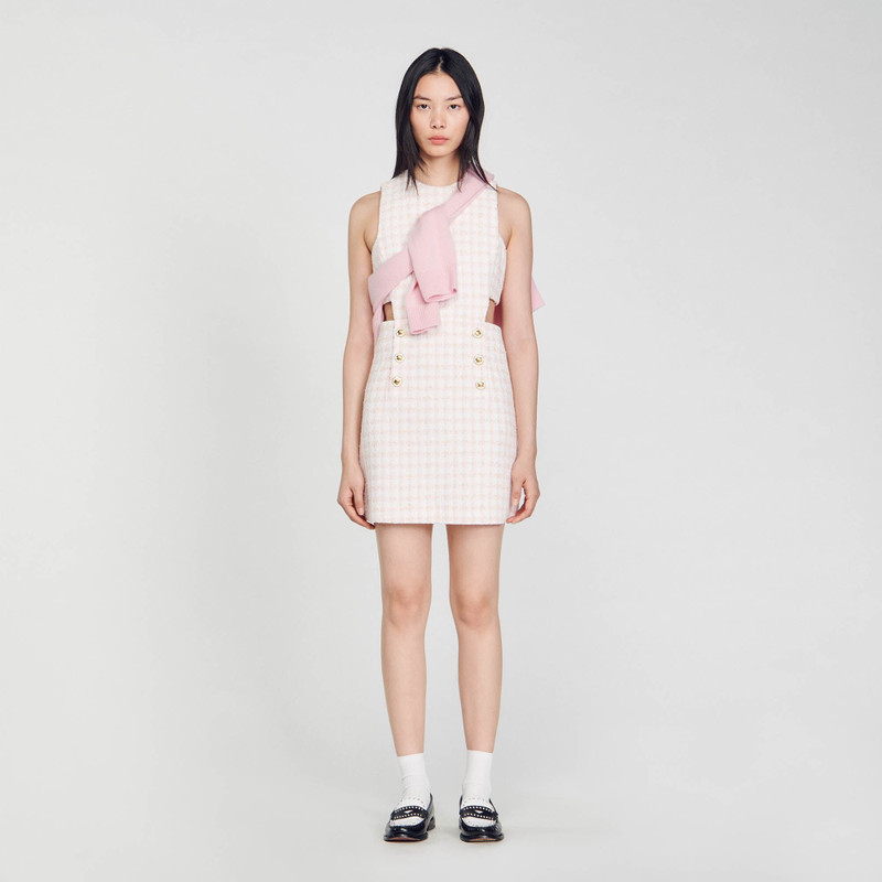 Sandro OPENWORK TWEED DRESS outlook