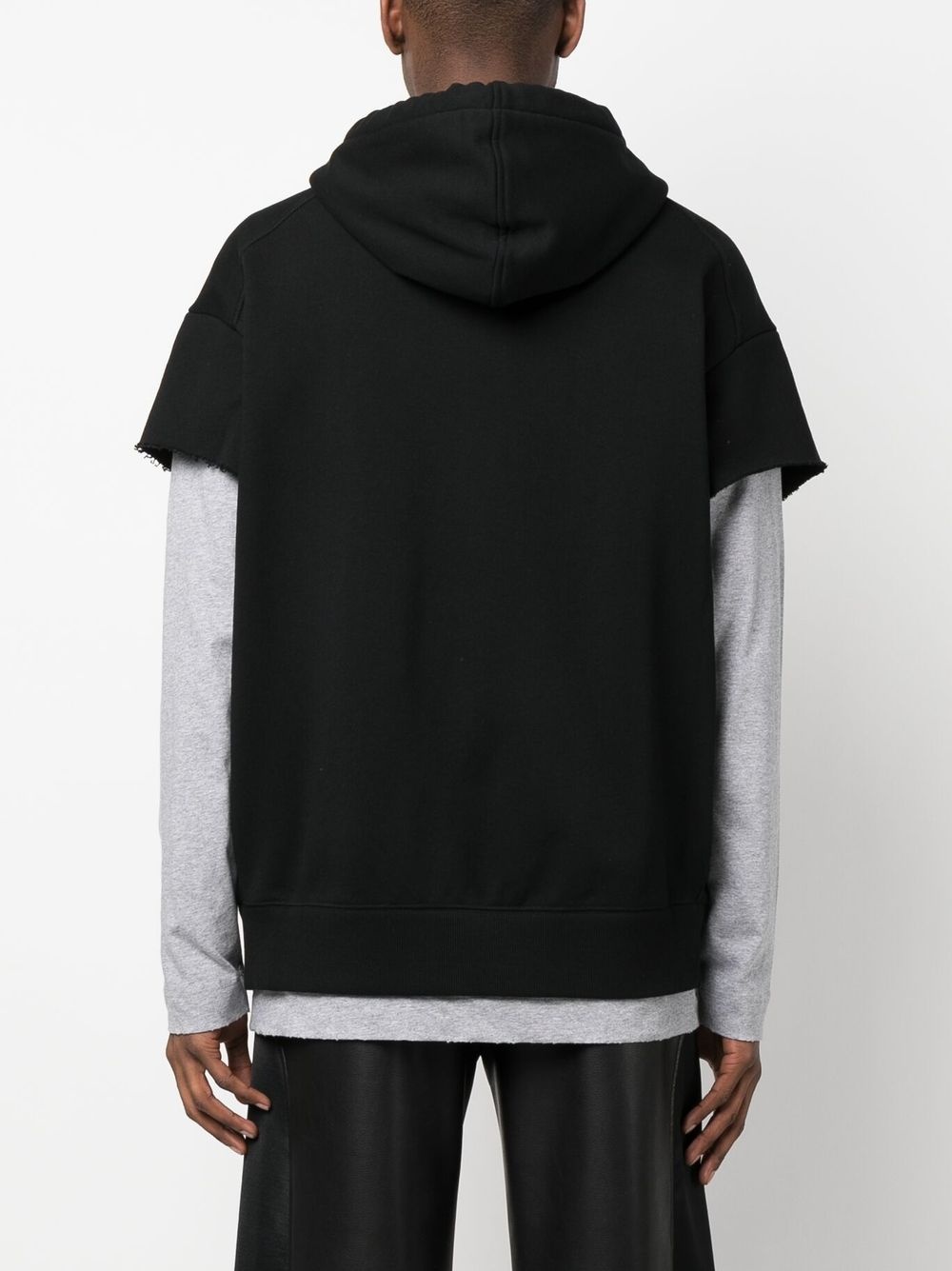 logo-print layered hoodie - 4