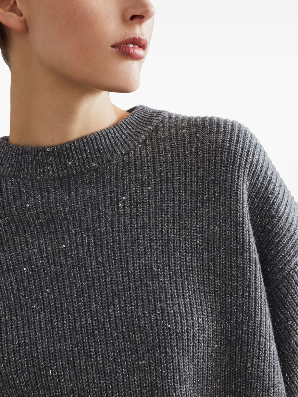 sequin-embellished jumper - 5