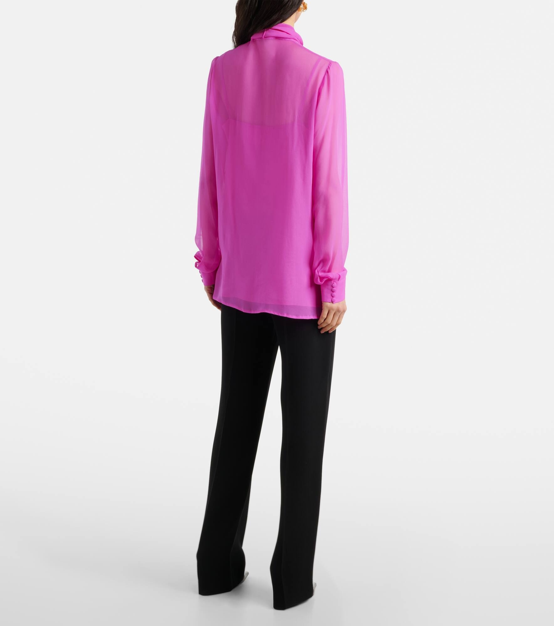 Silk georgette blouse - 3