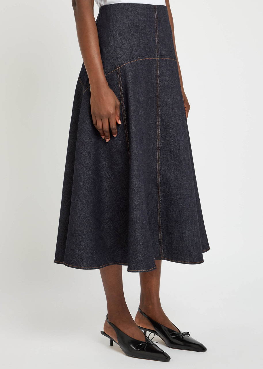 Jacquemus La Triangle De-nîmes Panelled Midi Skirt - 2