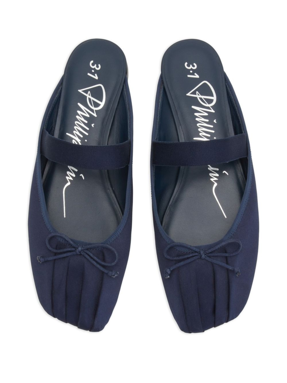 bow-detail pleated mules - 4