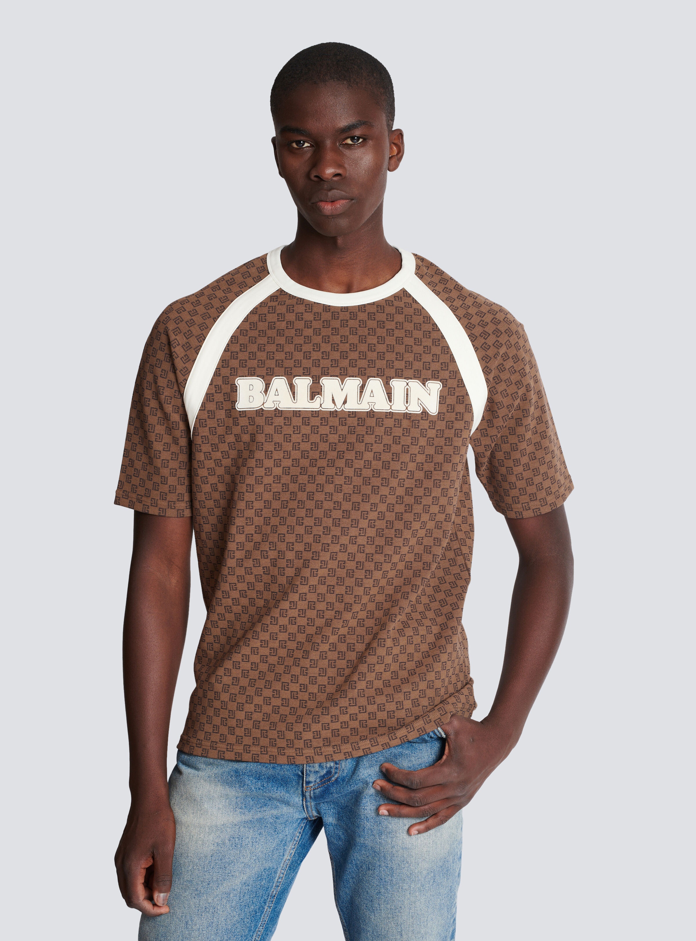 Balmain Retro mini monogram T-shirt | REVERSIBLE