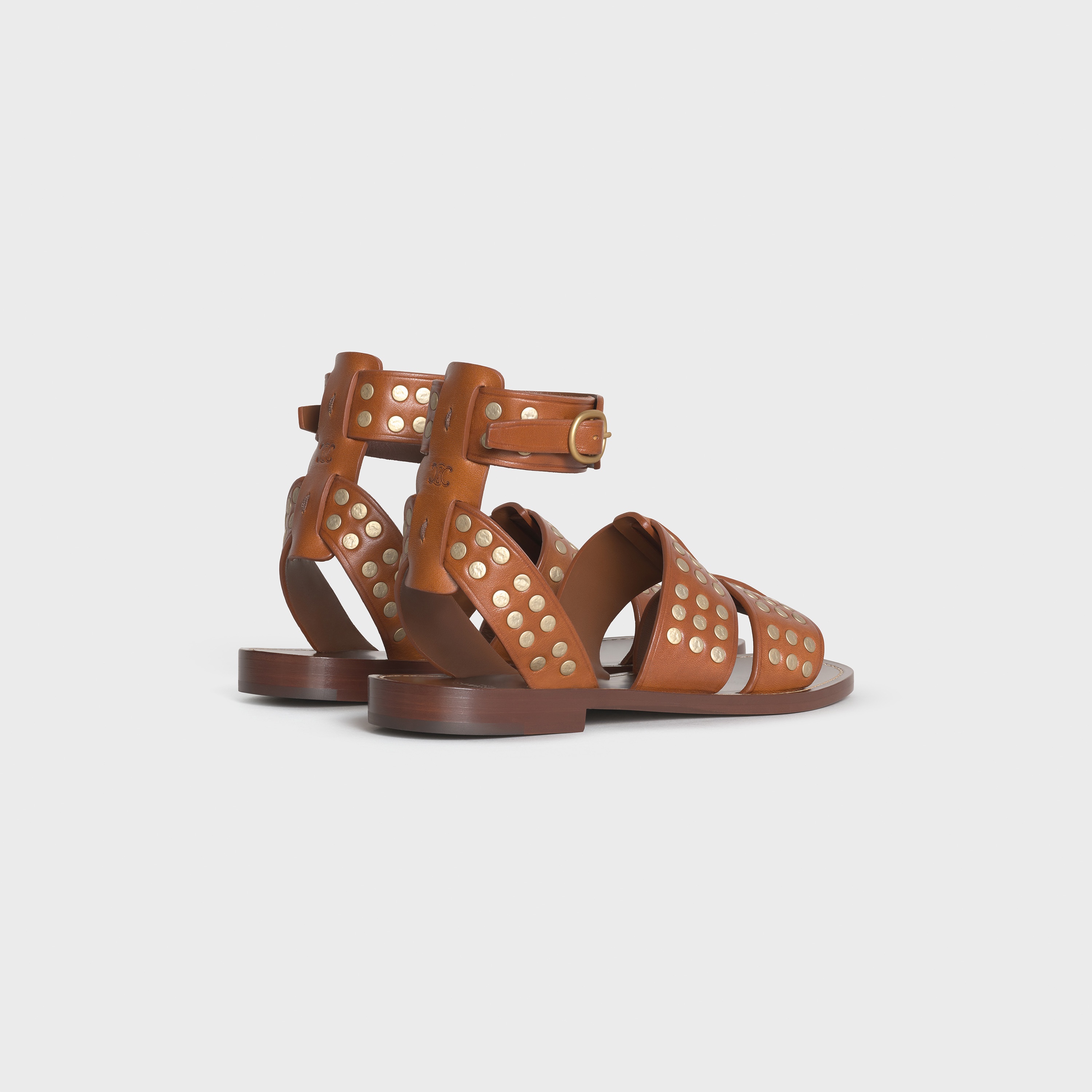 CELINE LERINS STUDDED GLADIATOR SANDAL IN VEGETAL CALFSKIN - 3