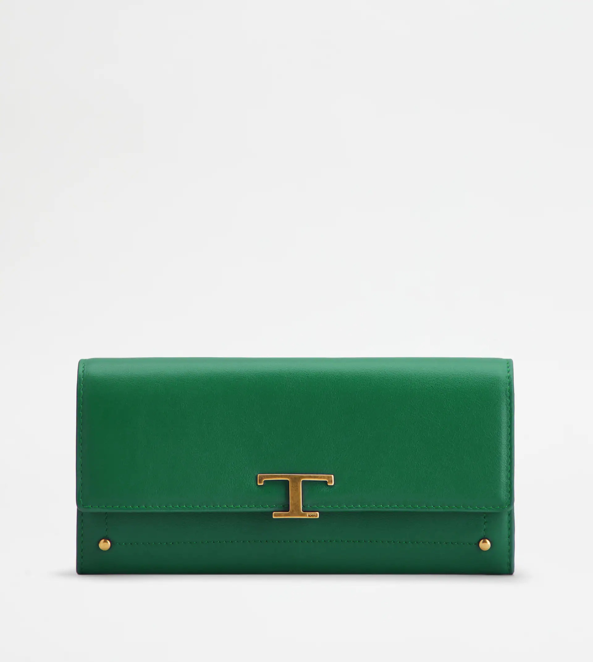 T TIMELESS WALLET IN LEATHER - GREEN - 1