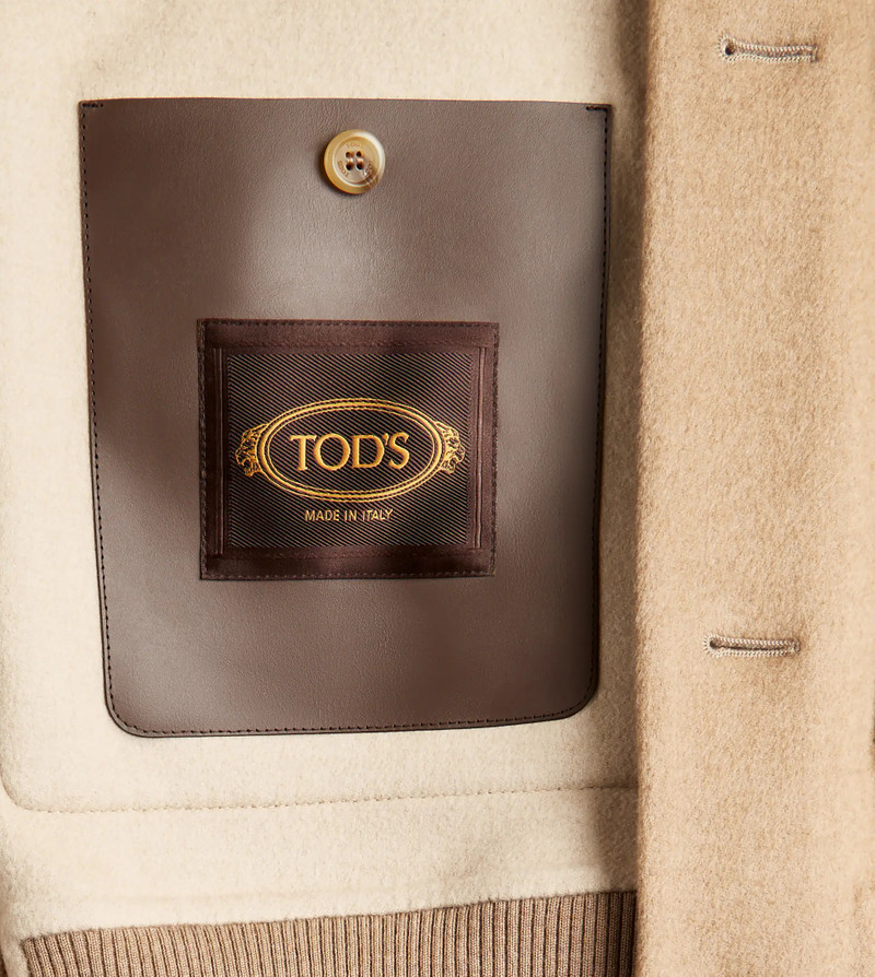 BOMBER JACKET IN CAMEL DOUBLE FABRIC - BEIGE 4