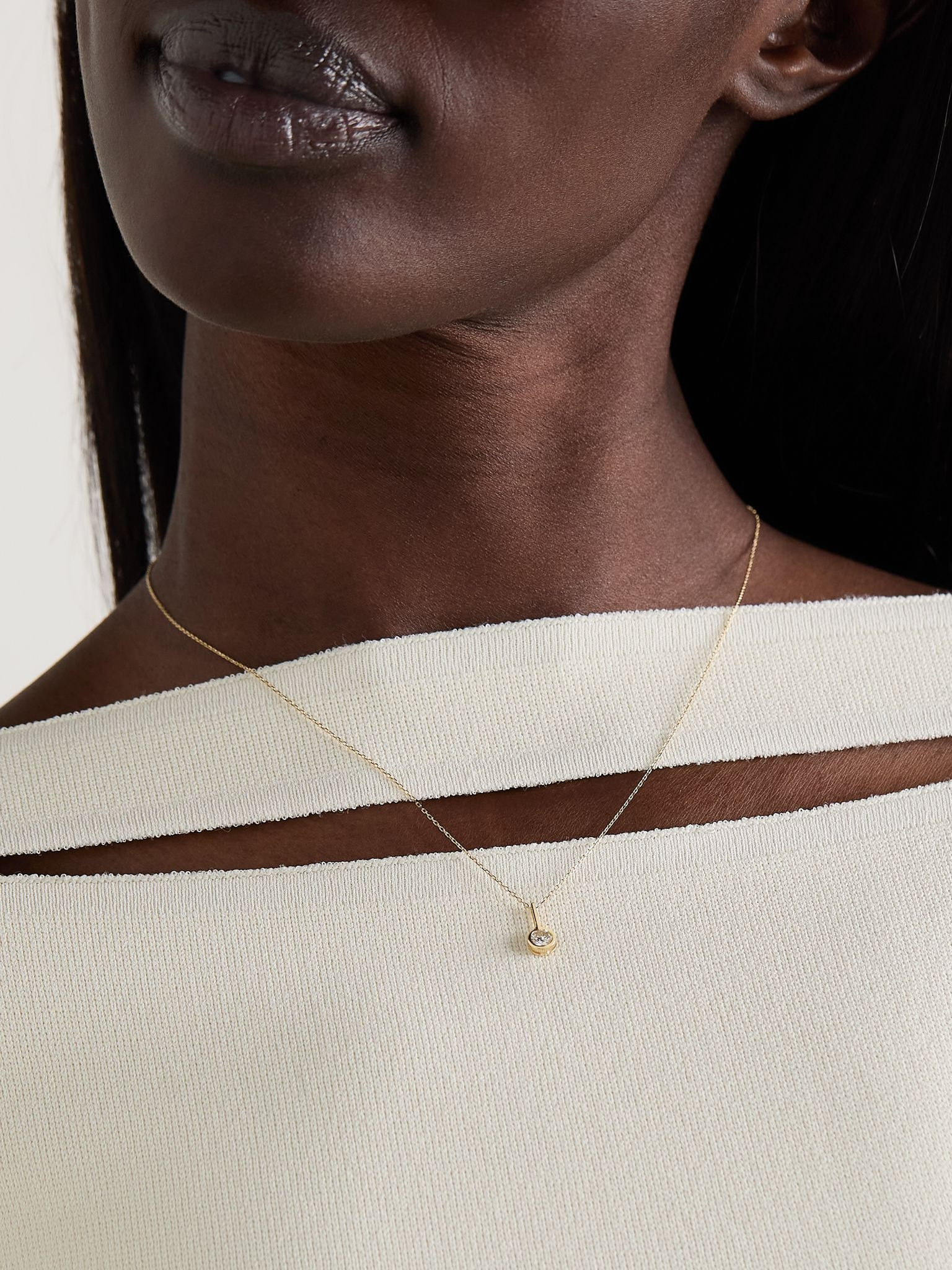 14-karat gold diamond necklace Gold - 2