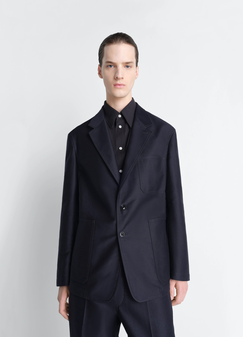 Lemaire SINGLE BREASTED WORKWEAR JACKET IN COTTON SATIN outlook