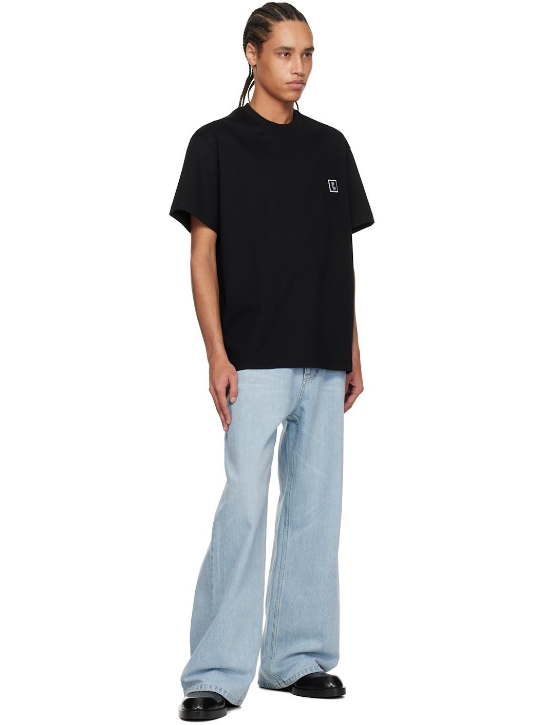 Black Cotton Back Logo T-Shirt - 4