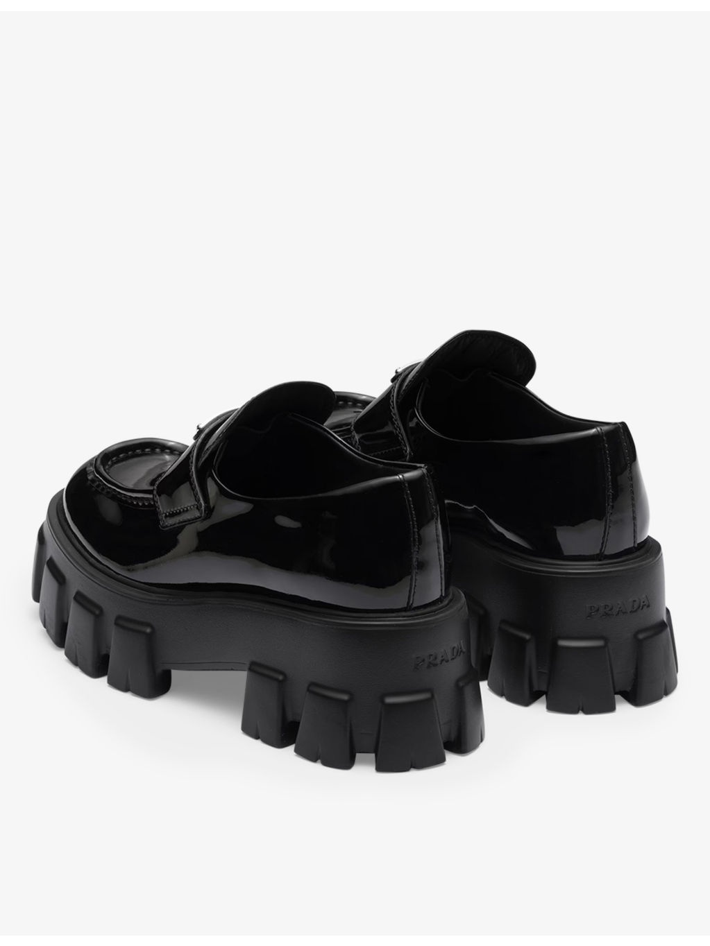 Monolith logo-plaque patent-leather loafers - 4