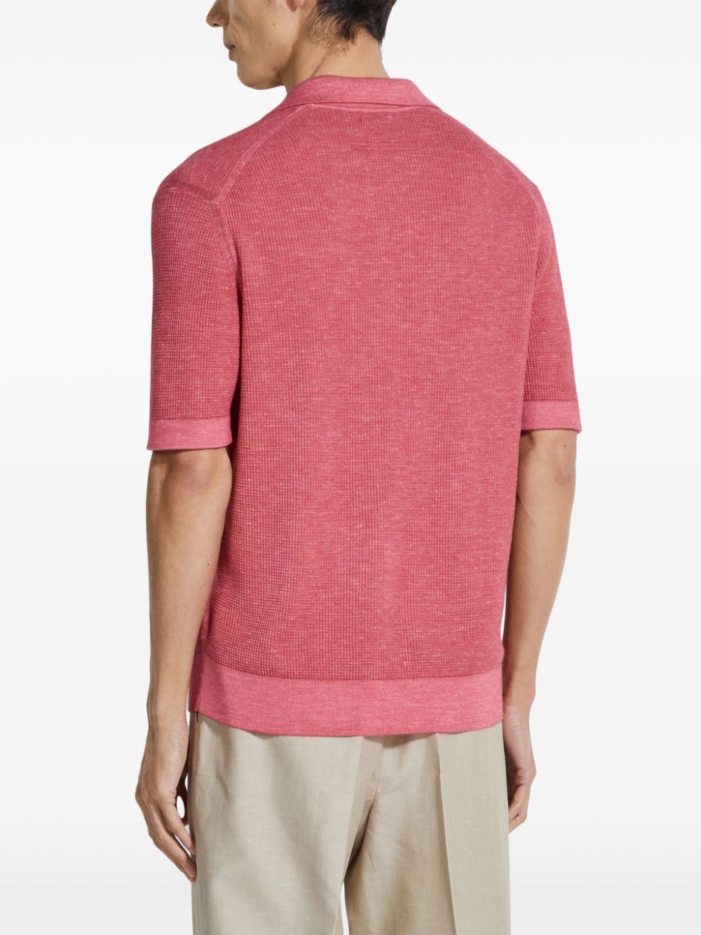 mélange polo shirt - 4