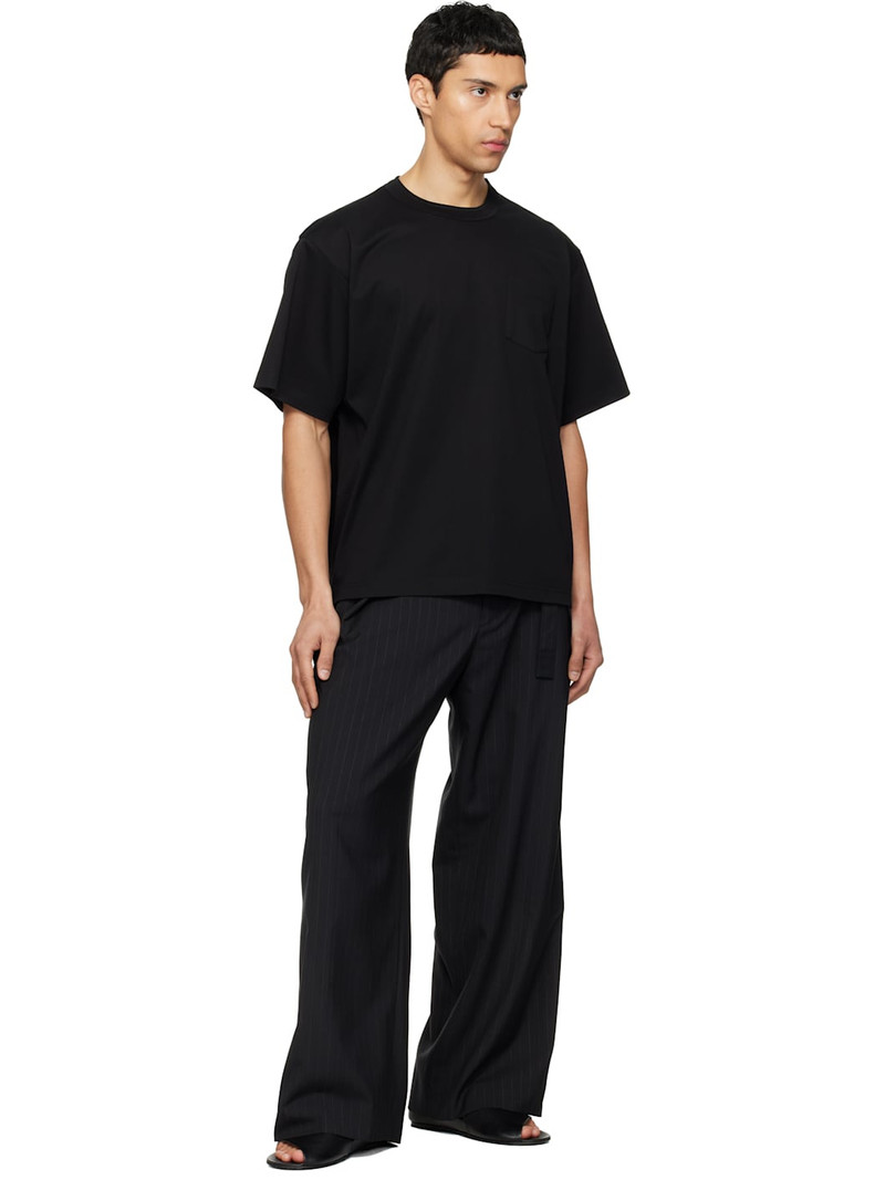 sacai Black Cotton Jersey T-shirt outlook