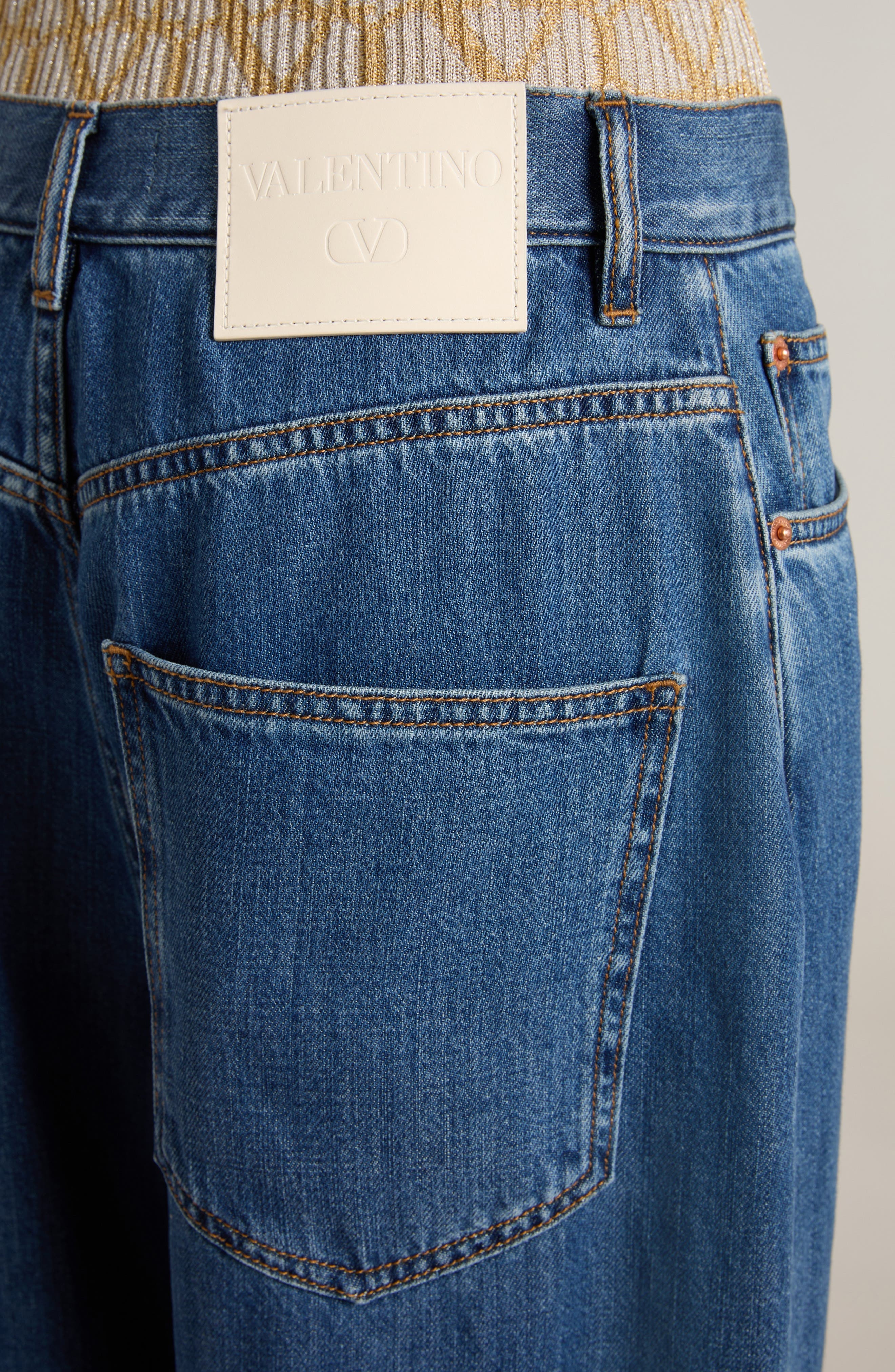 Denim Wide Leg Jeans - 5