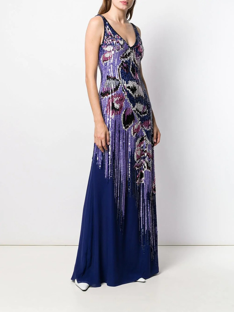 sequin embellished peony dress 3