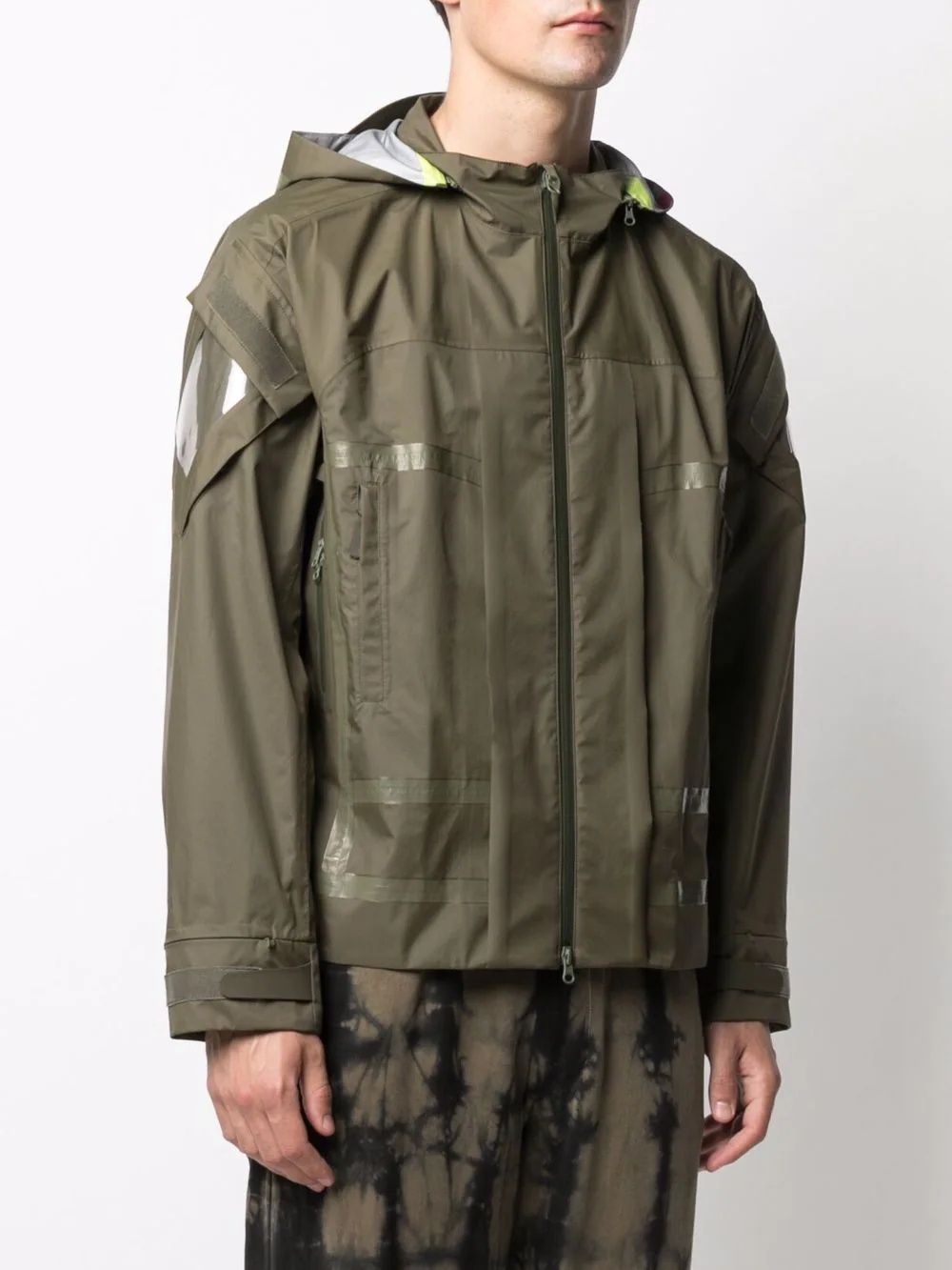 A-print hooded jacket - 4