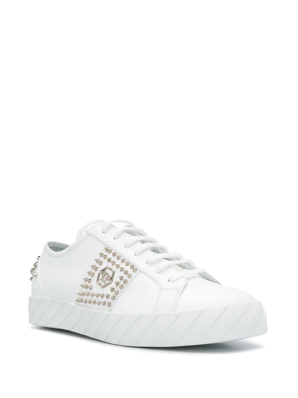 stud embellished low-top sneakers  - 2