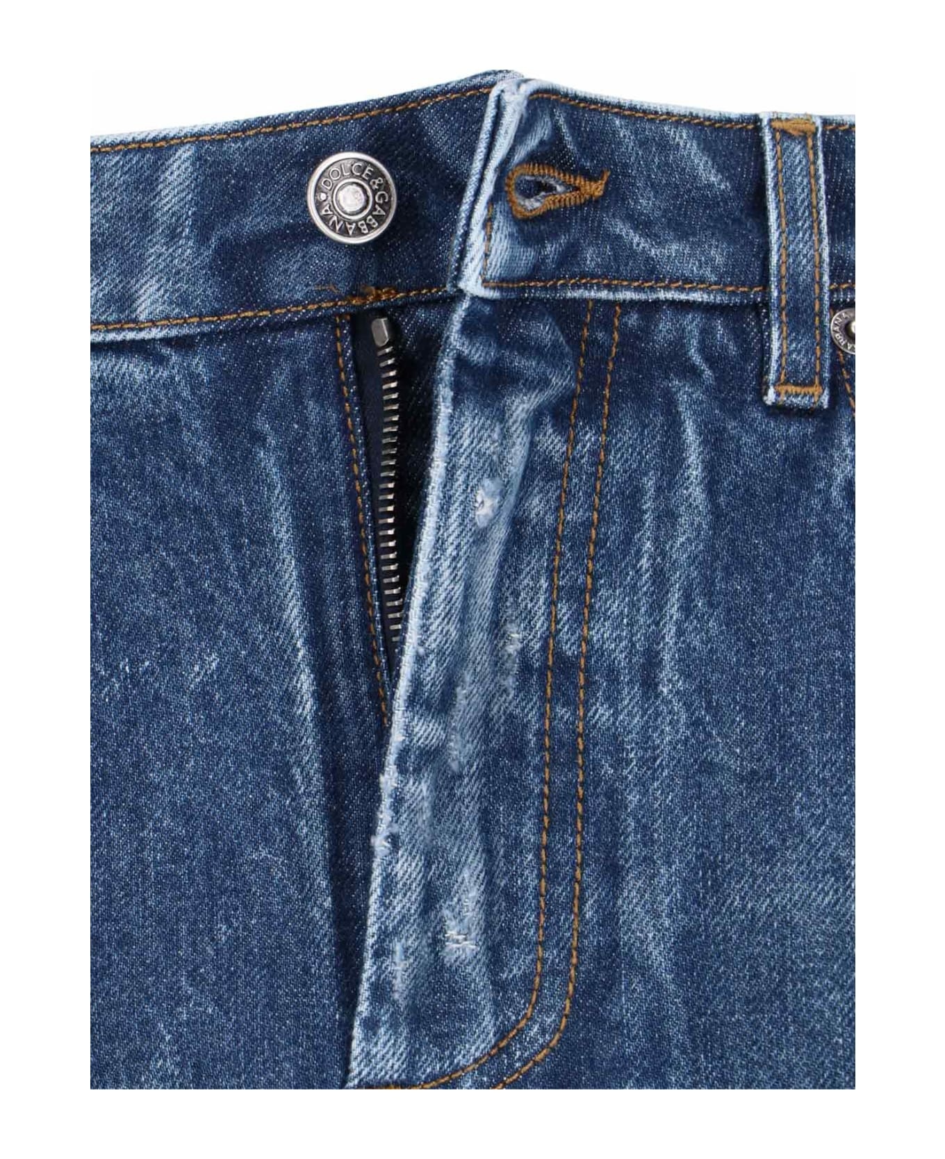 Denim Mini Skirt - 5