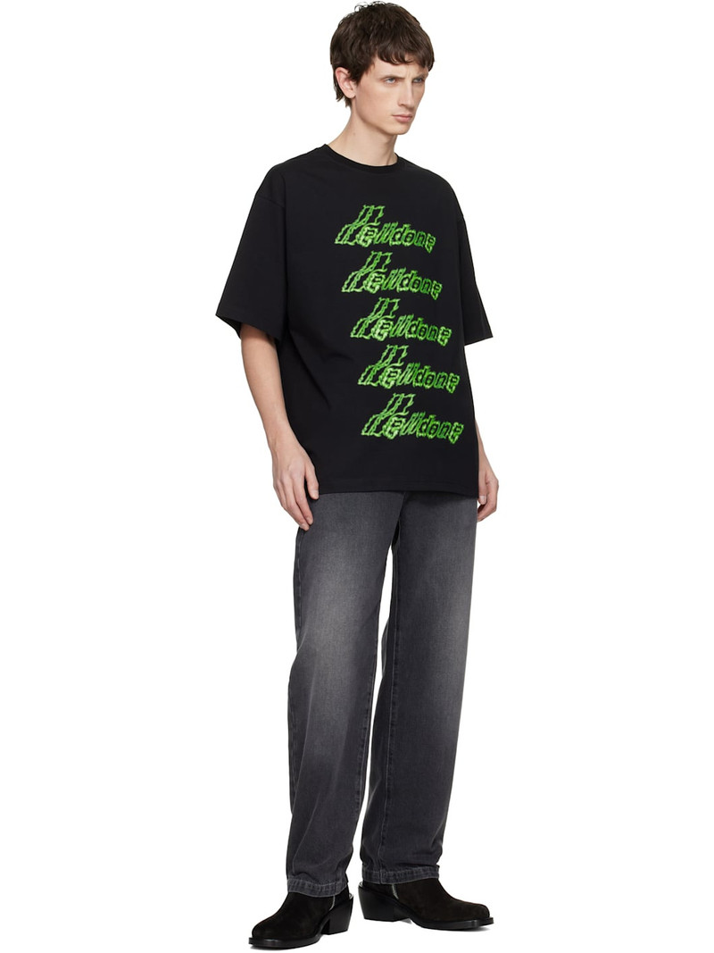 We11done Black Multi-Logo T-shirt outlook
