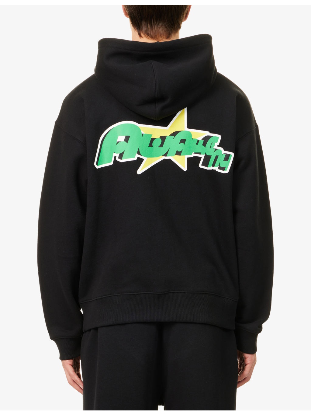 "Star ""A"" Zip-Up Brand-Print Cotton-Jersey Hoody" - 4