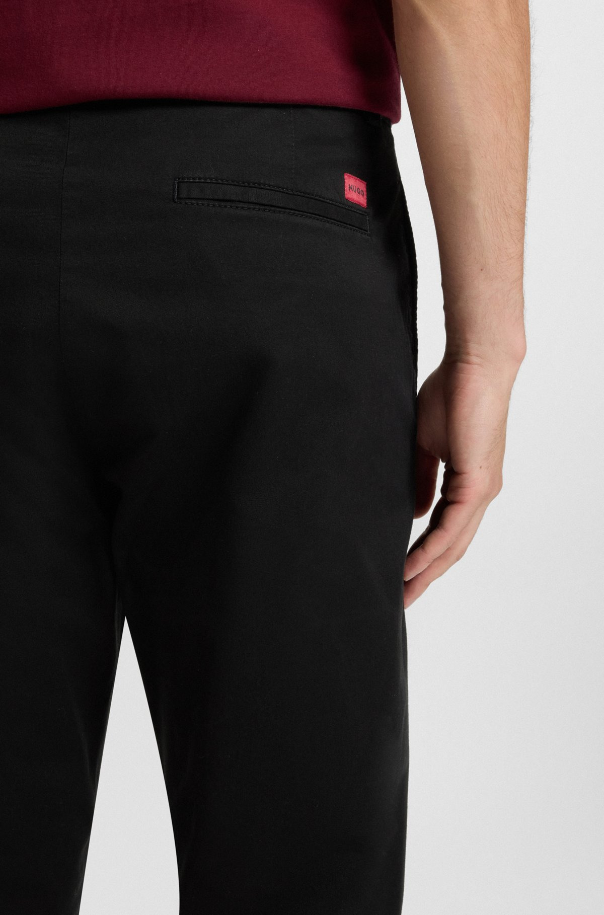 SLIM-FIT TROUSERS IN STRETCH-COTTON GABARDINE - 5