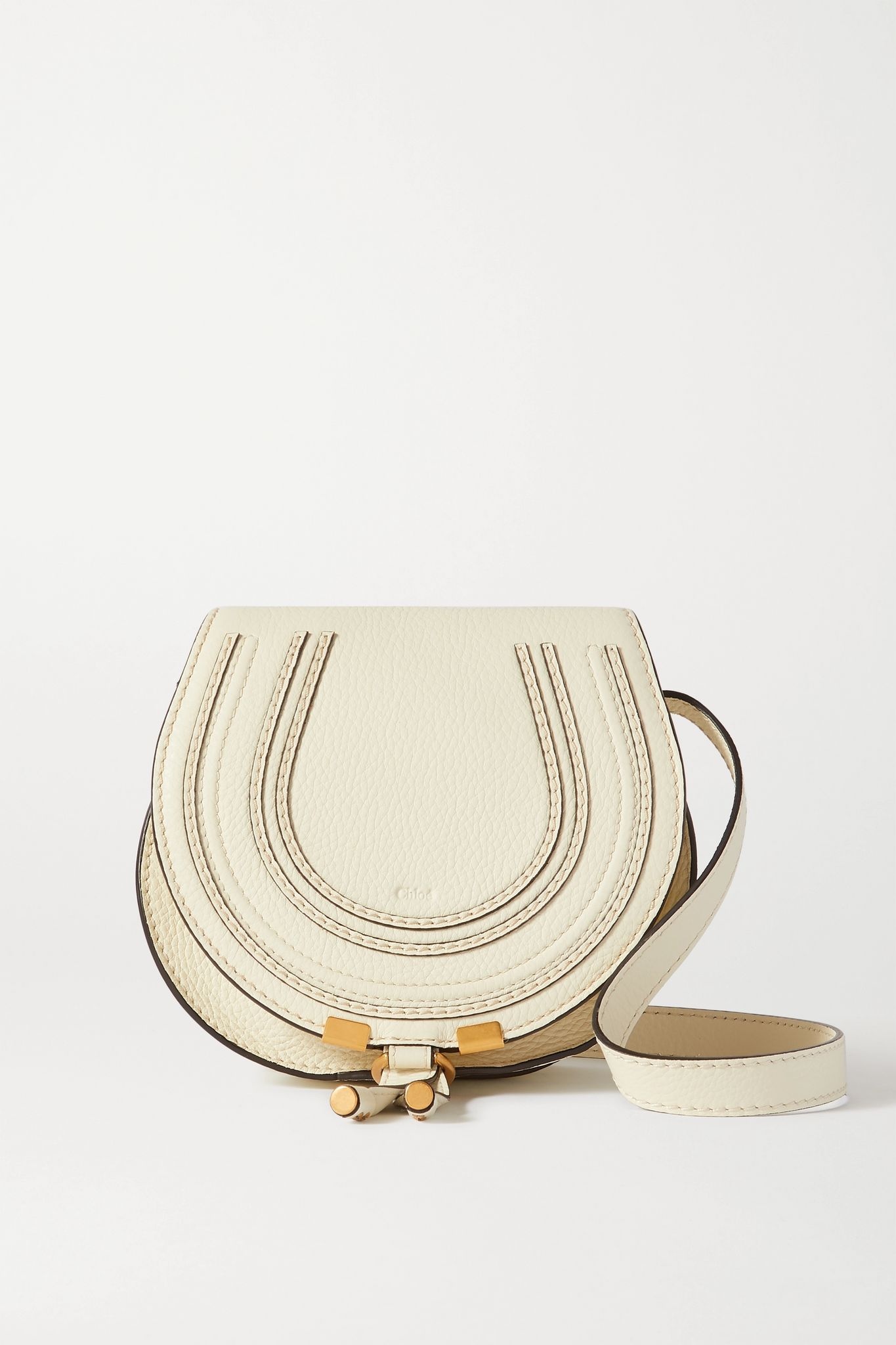 Marcie mini textured-leather shoulder bag - 1