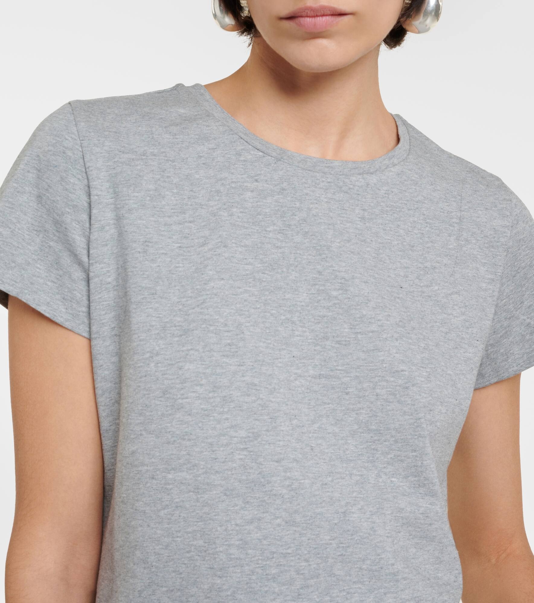 Cotton-blend jersey T-shirt - 4