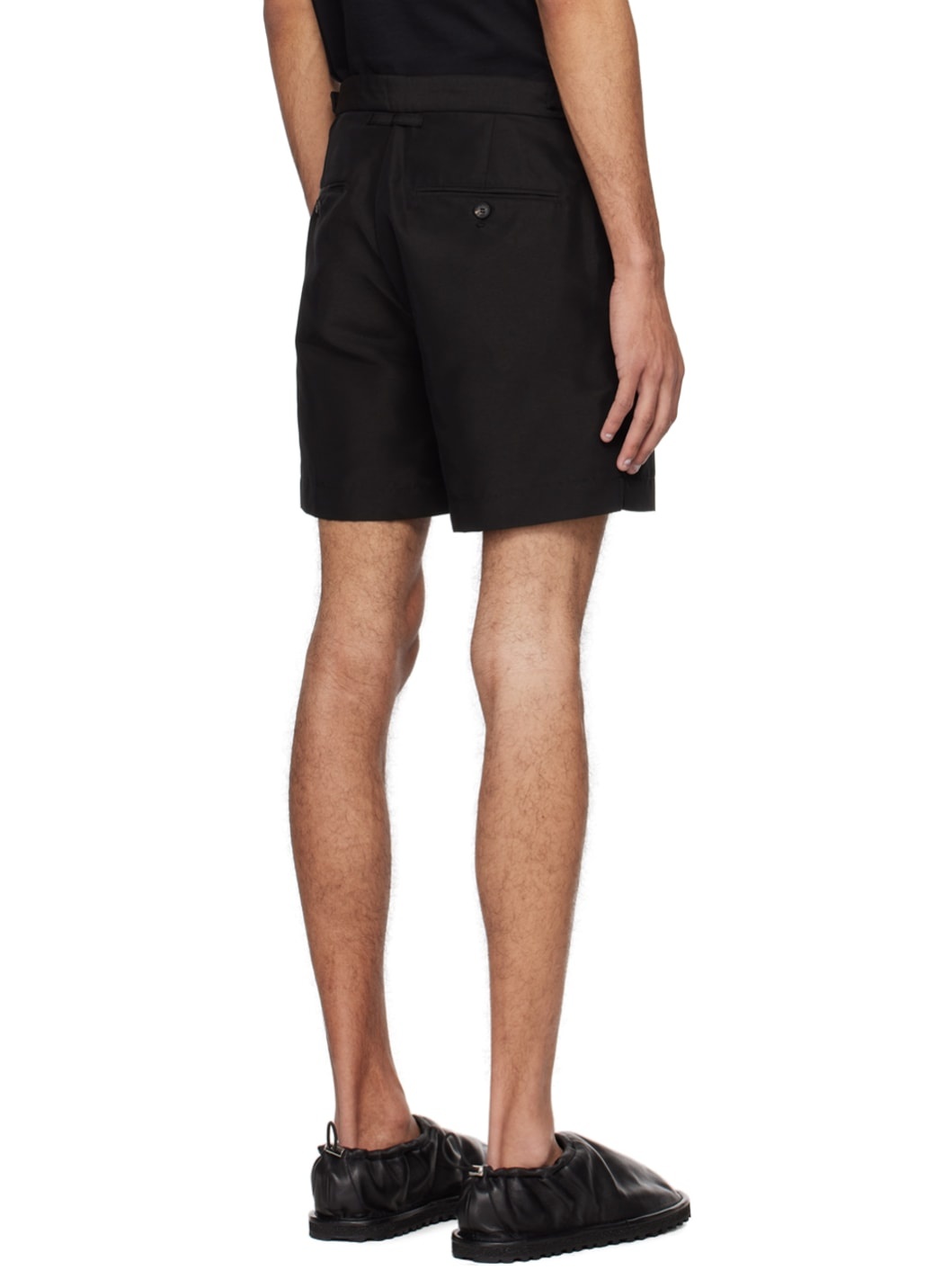 Black Cinch Tab Swim Shorts - 3