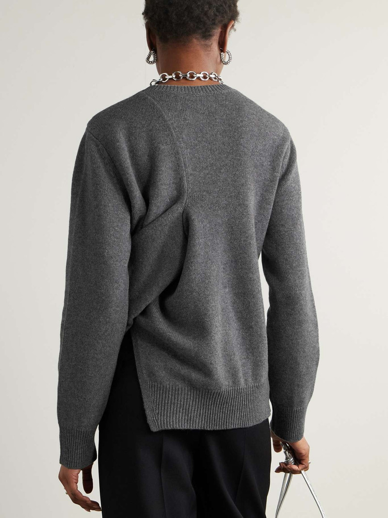 Embellished draped wool and cashmere-blend sweater 3