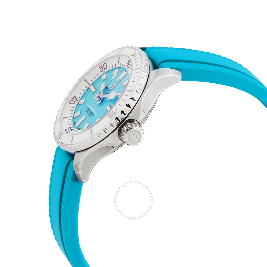 Breitling Superocean Automatic Chronometer Turquoise Dial Ladies Watch A17377211C1S1 - 2