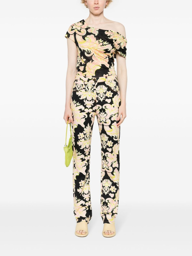 Etro floral-print straight-leg jeans outlook