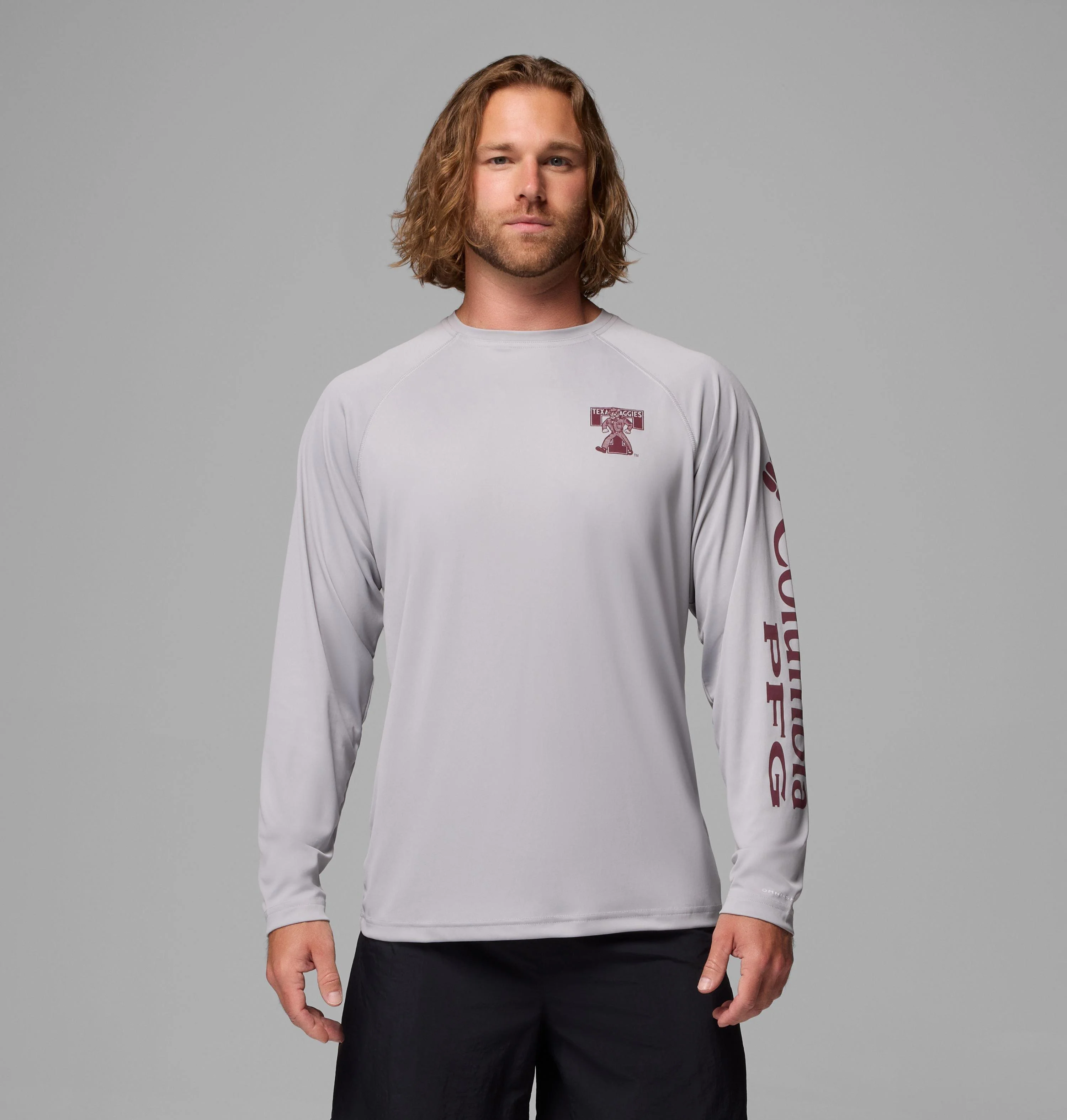 Men's Collegiate PFG Terminal Tackle Long Sleeve Shirt - Texas A&M - 1