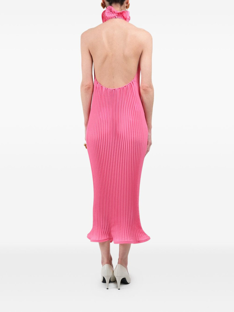 pleated turtleneck maxi dress 6