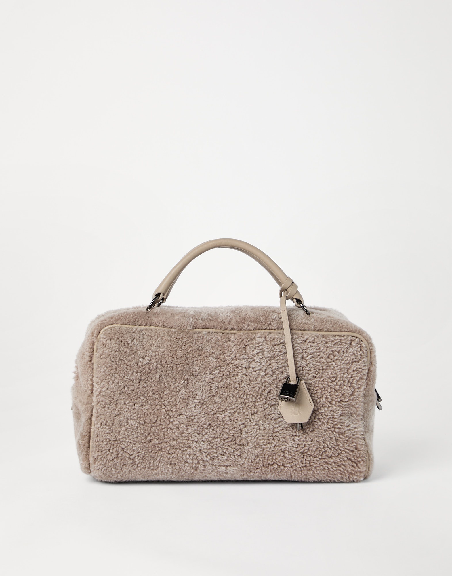 Explorer boston bag in curly shearling - 1