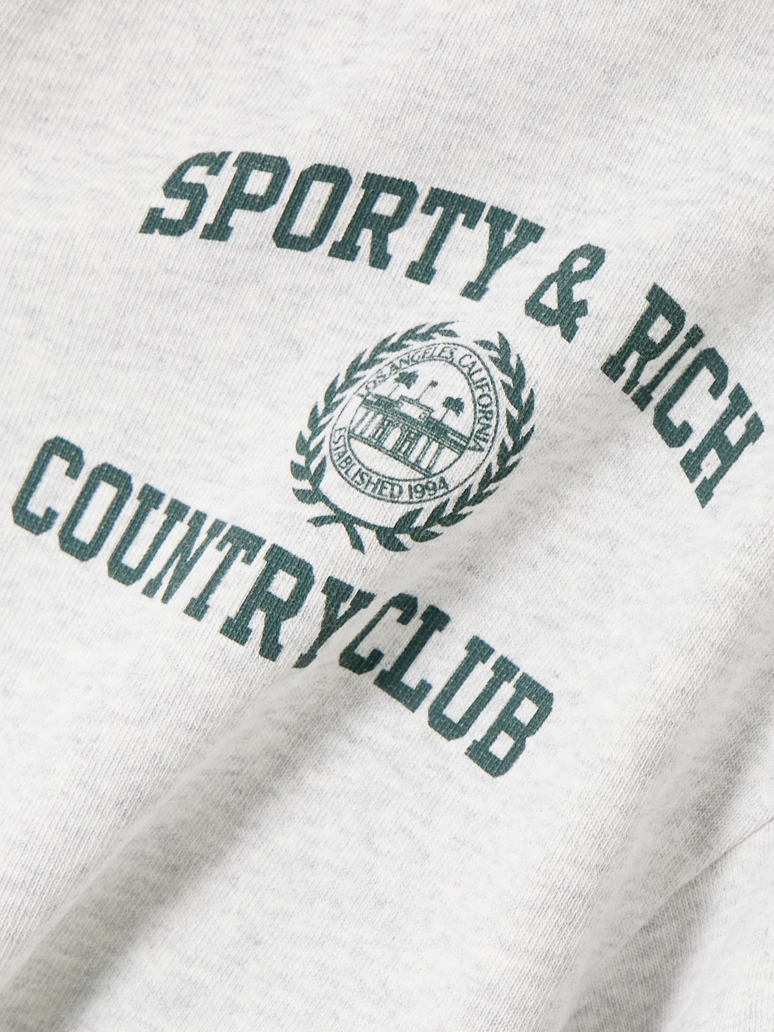 Varsity Crest printed cotton-jersey hoodie Light gray - 5