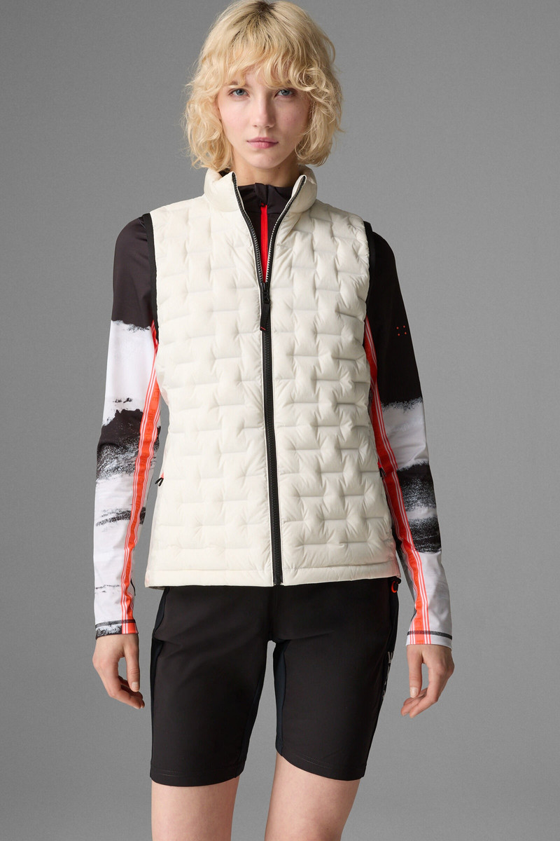 Fenja Lightweight down vest in Off-white 2