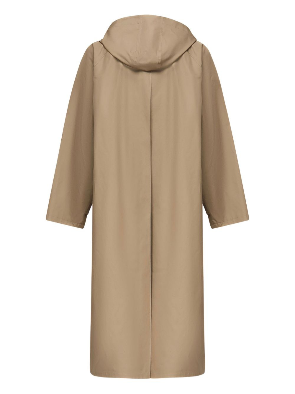 hooded logo-plaque coat - 2