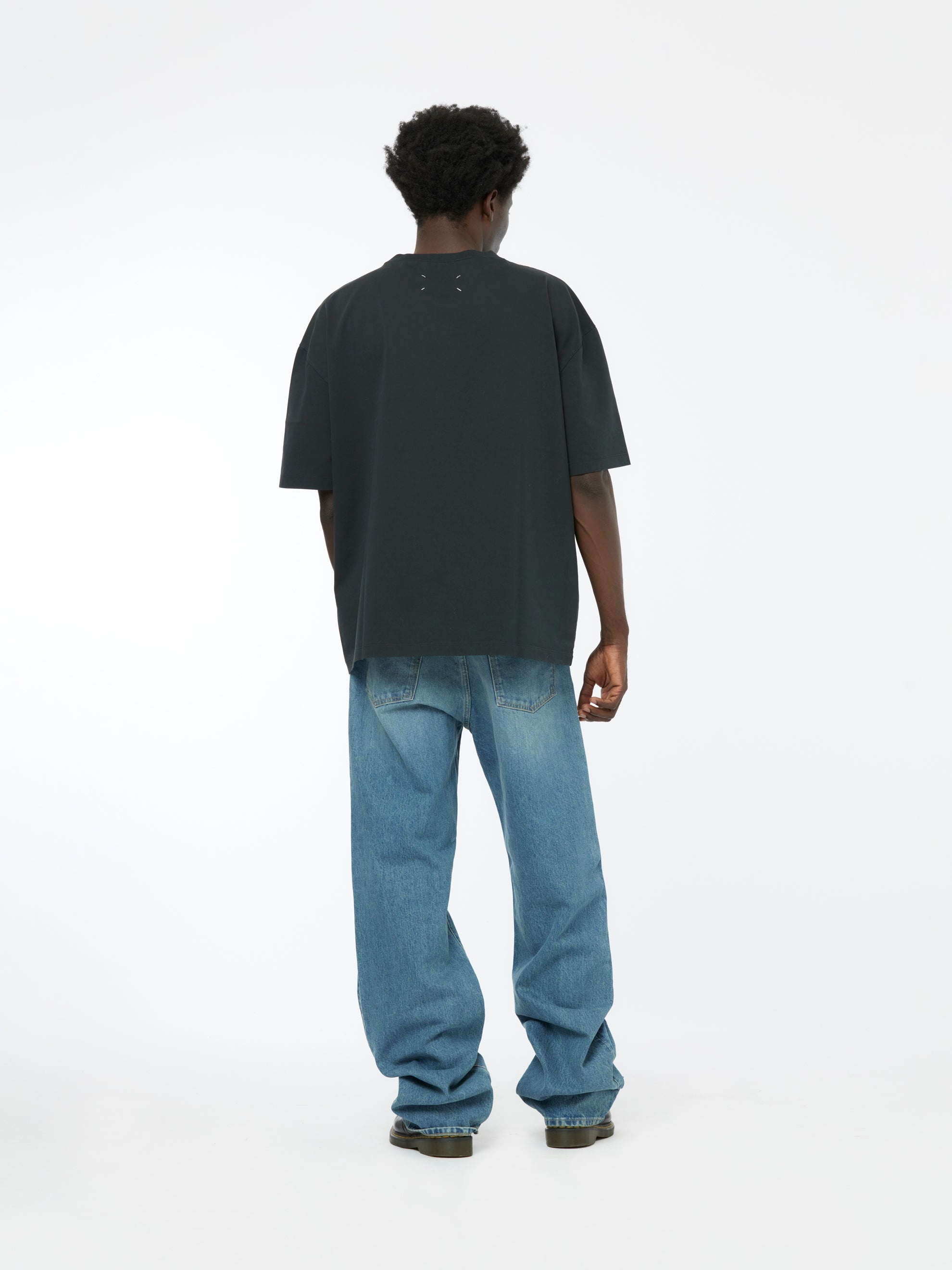 HEAVY JERSEY T-SHIRT (WASHED BLACK) - 5
