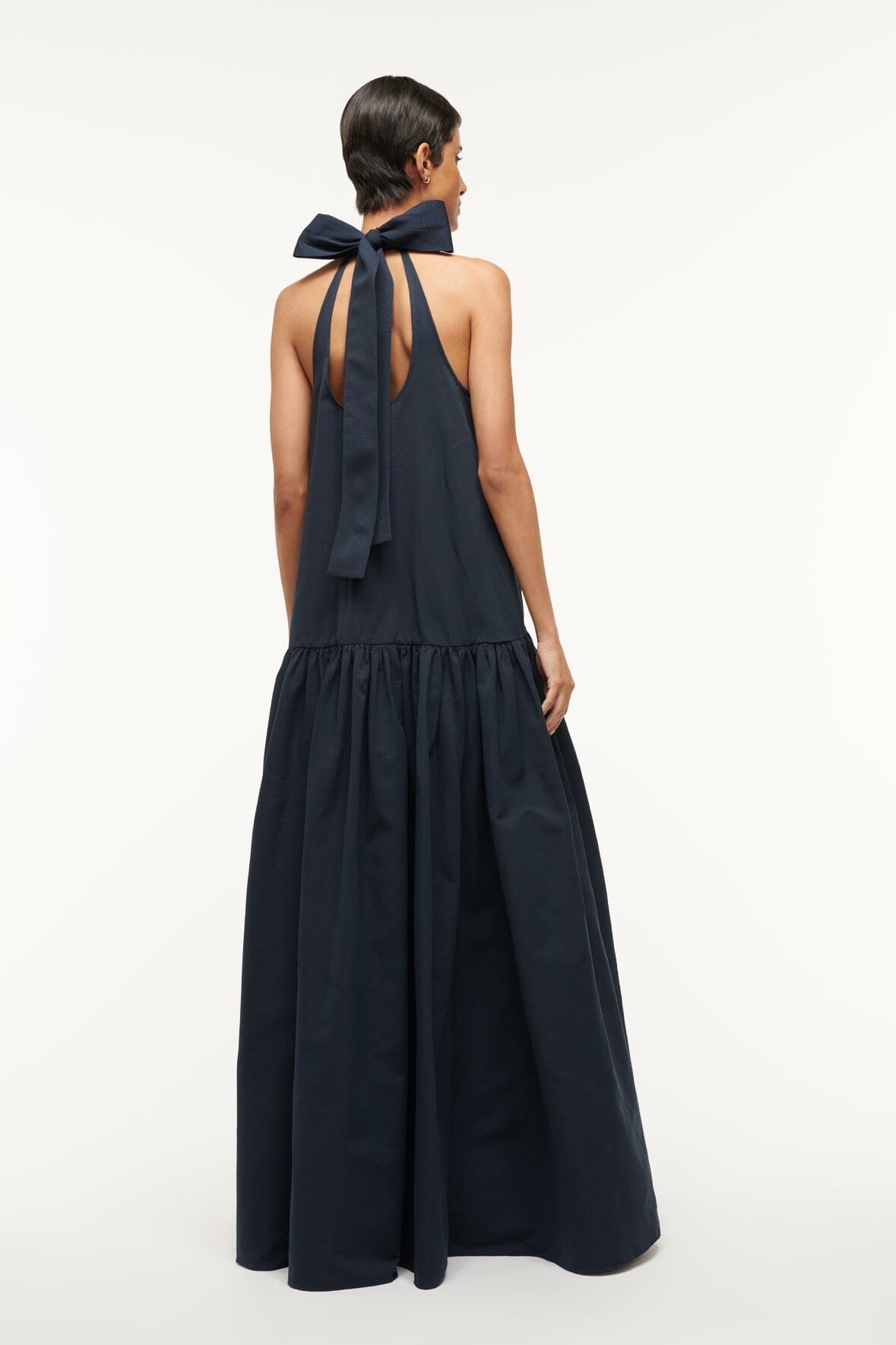 STAUD MAXI MARLOWE DRESS NAVY - 4