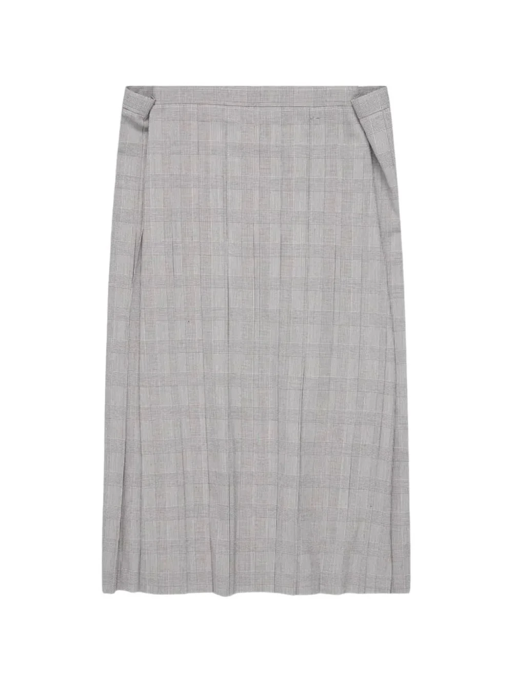 pleated prince-of-wales check midi skirt - 1