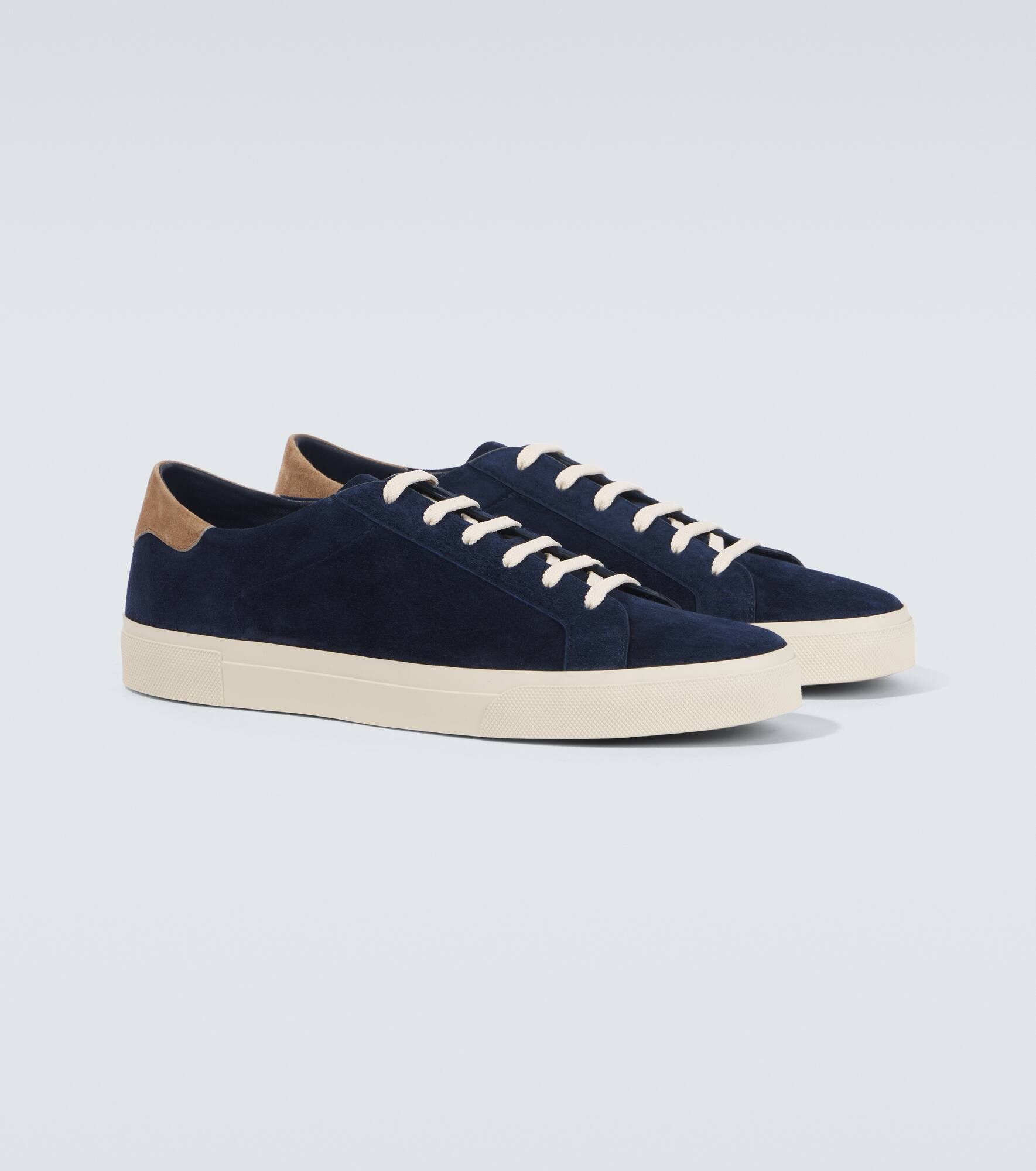 Suede low-top sneakers - 5
