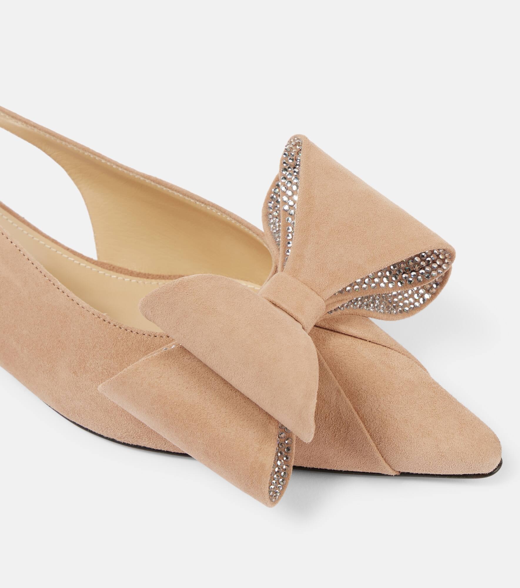 Le Cadeau suede slingback flats - 6