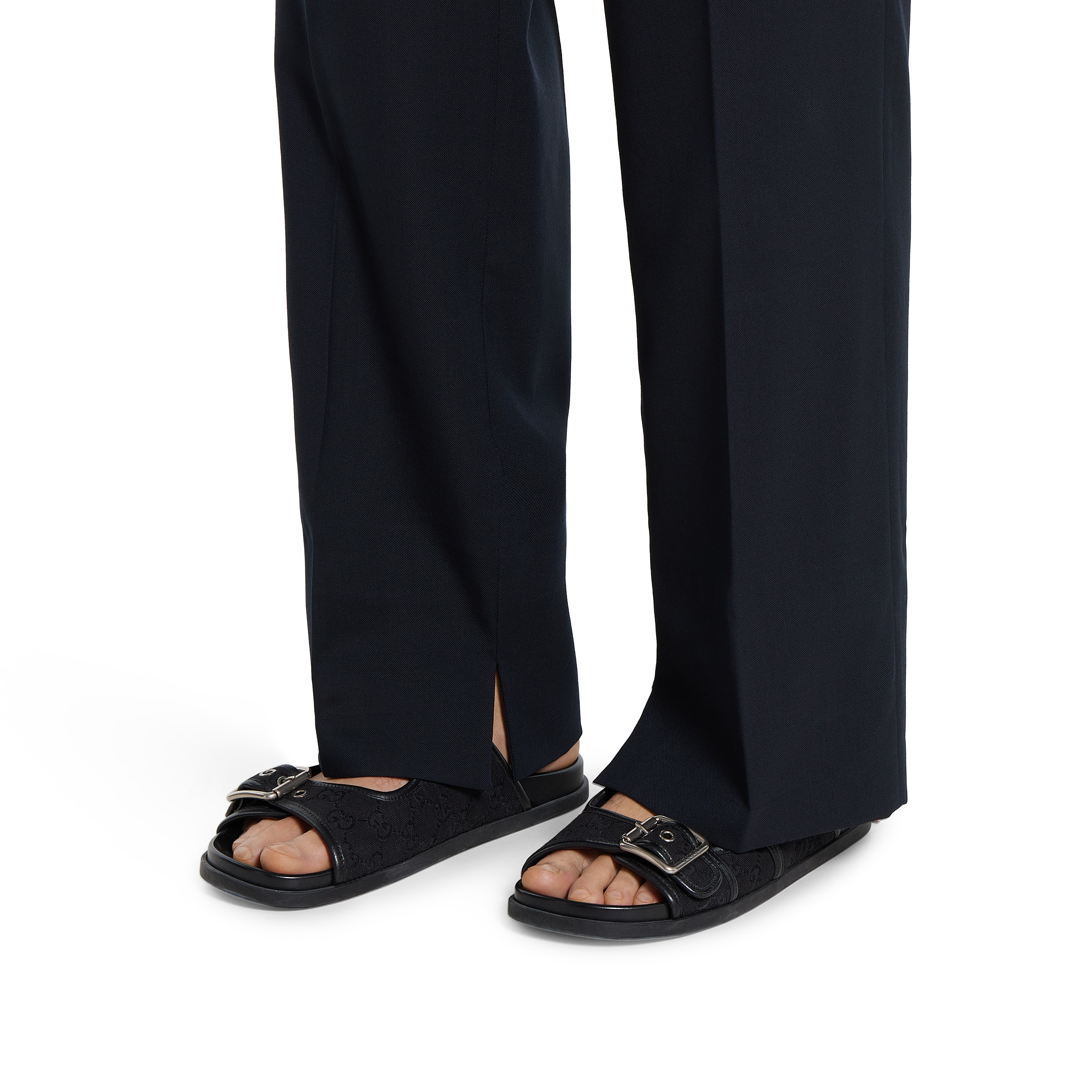 Men's slide sandal with buckles - 4