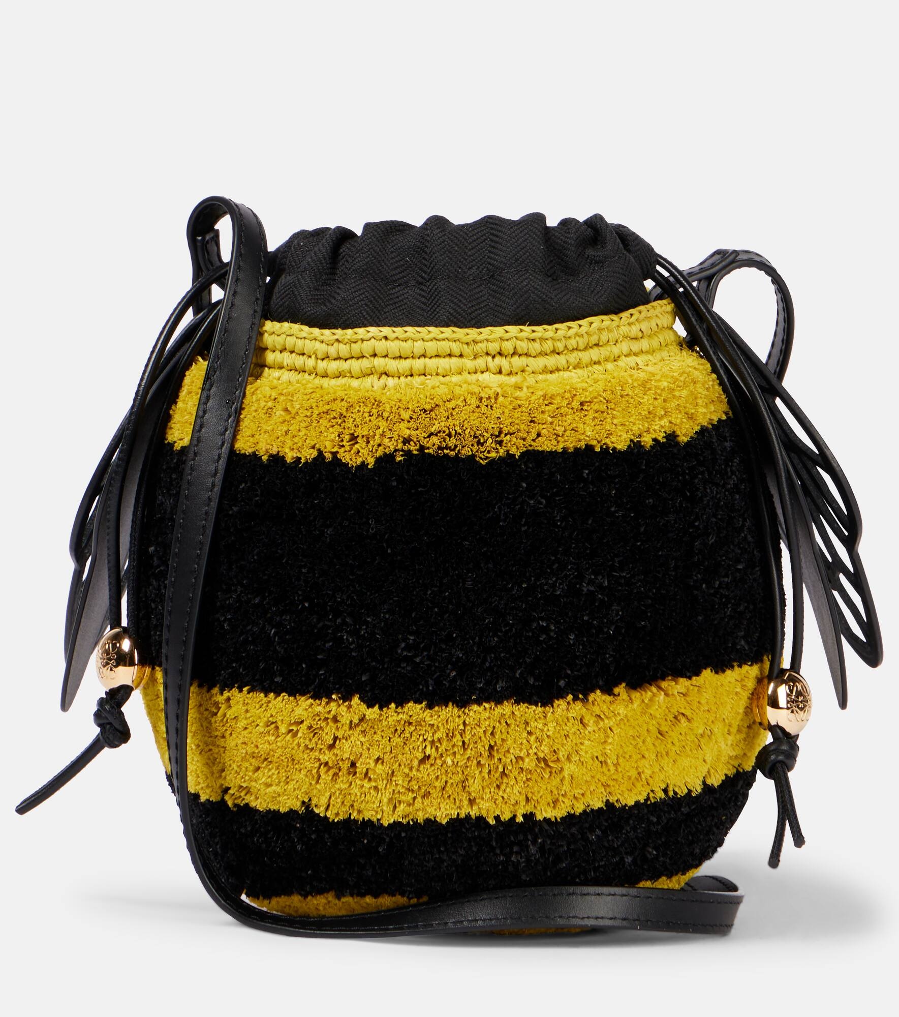 Paula's Ibiza Bee raffia crossbody bag - 1