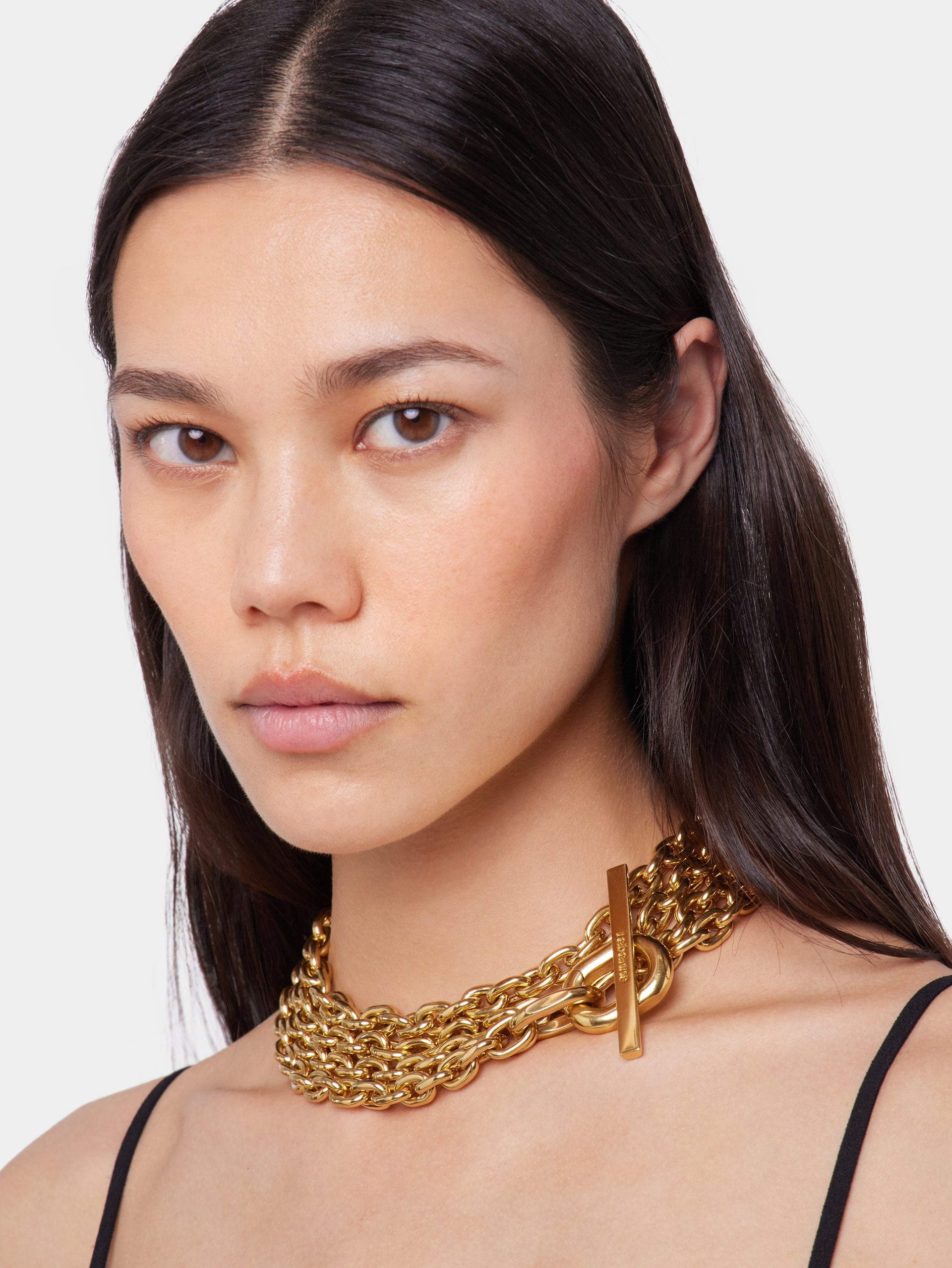 rabanne GOLD XS LINK NECKLACE | REVERSIBLE