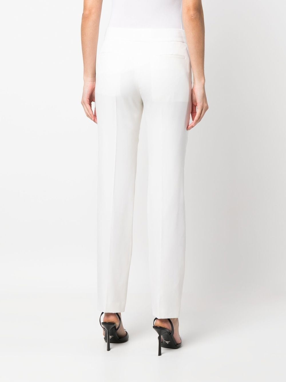 logo-plaque tailored trousers - 4