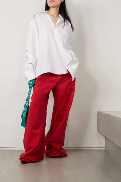 BALENCIAGA Oversized asymmetric cotton-poplin shirt outlook